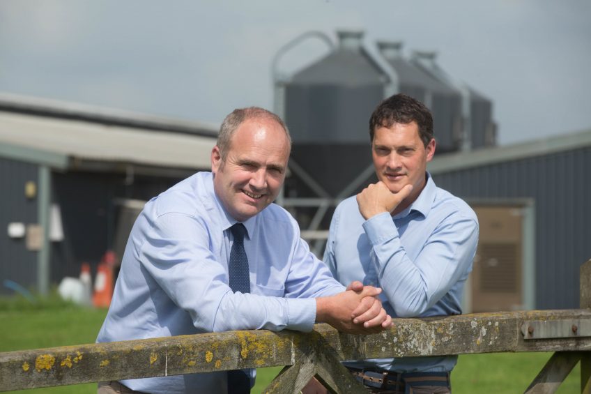 Gary Ford, the NFU's chief poultry adviser, left, pictured with new poultry board chairman Tom Wornham. Photo: Tim Scrivener