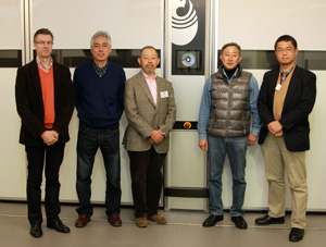 From left to right: Hugo De Ruyck (Petersime), Mr Toshiaki Ohtsuki (Executive Director of Nippon Chunky), Mr Shuhei Tomita (Hatchery Section Chief of Nippon Chunky), Mr Koji Morinaga (President of Nippon Chunky), Mr Kotaro Yasuda (Hytem   Petersime distributor for Japan)