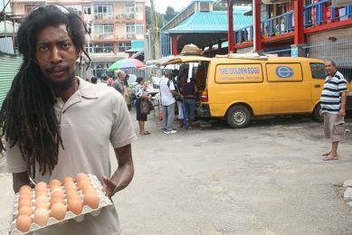 An egg in the market previously cost about SCR3 (US$	 0.17) but has dropped to as low as SCR1 (US$	 0.06) depending on the number of sellers in the market. Photo: Joe Laurence, Seychelles News Agency
