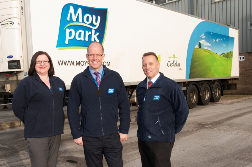 Photo: Moy Park</p> <p>(L-R) Angie Posey, HR Business Partner, Colin Grubb, General Manager and James Colley, Factory Manager
