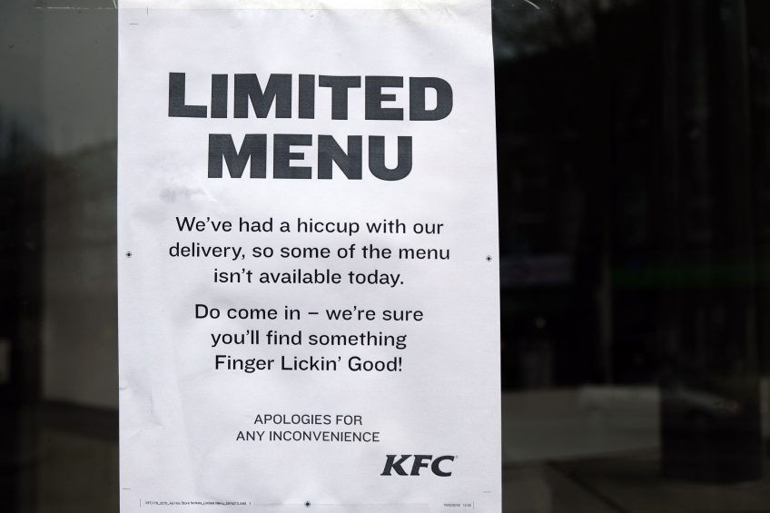 KFC chicken shortage causes social media outrage. Photo: Rex/Shutterstock