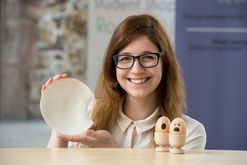 Innovative use for eggshells. Photo: Edinburgh Napier University