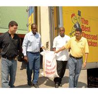 Chicken meat donated to hurricane victims