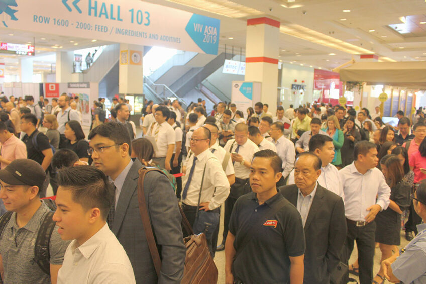 Visitors queuing up for the - so far - last edition of VIV Asia, held in March 2019. - Photo: Vincent ter Beek