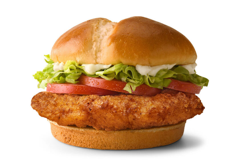 Earlier this year, McDonald's rolled out its crispy chicken sandwiches made with all-white chicken meat. Photo: McDonald's