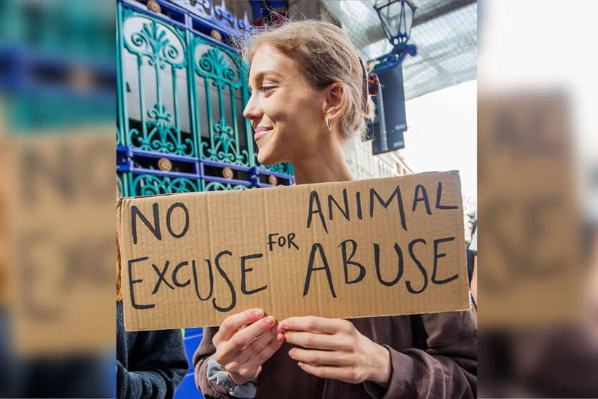 PETA protesters are very clear about animal rights; there is no excuse for animal abuse. Photo: ANP
