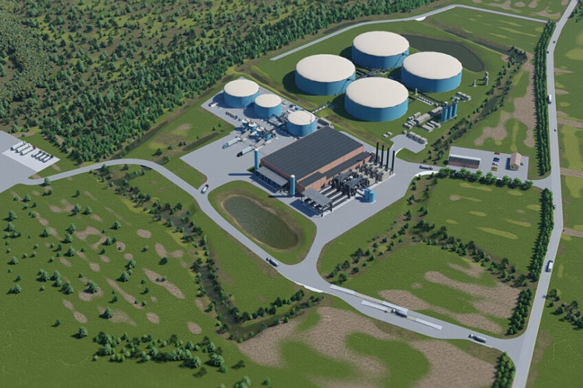 CleanBay Renewables is developing a portfolio of large-scale bioconversion facilities that will use anaerobic digestion and nutrient recovery technologies to convert poultry litter into renewable natural gas (RNG) and organic fertilizer. Photo: Cleanbay Renewables