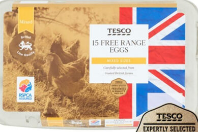 Tesco has pledged to continue to source all its shell eggs from the UK. Photo: Tesco