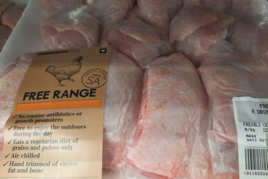Free-range chicken from South Africa's Woolworths stores. Photo: Natalie Berkhout